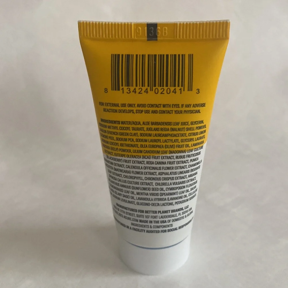 ACURE Brightening Facial Scrub 1oz Sealed